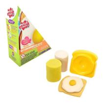 Kit Lanchinhos Pao e Ovo Massinha Modelar Super Massa Estrela