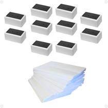 Kit Lanchonete Com 10 Porta Guardanapo Branco + Papel