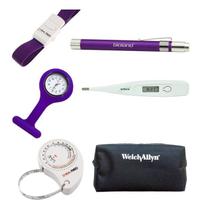 Kit Lanterna Bioland Trena PAMED Termometro Axilar Garrote Relogio Lapela Estojo Welch Allyn Para Transporte