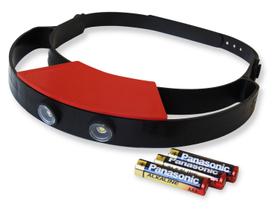Kit Lanterna de cabeça Fixlumen Luz Led Vermelha + Pilha AAA Panasonic c/ 3