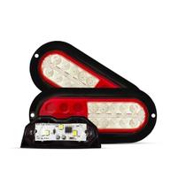 Kit Lanterna De Led Com Ré + Placa Carretinha Carreta Bivolt