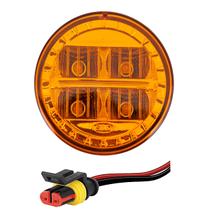 KIT Lanterna Dianteira Ônibus 70mm Led 12V AM +conector