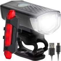 Kit Lanterna E Farol Bicicleta Luz Ultra Led A Prova D'água - Lovesucactosvariedades