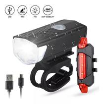 Kit Lanterna e Farol Bicicleta Luz Ultra Led Branca e Vermelha