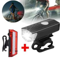 Kit Lanterna e Farol Bike Luz Ultra Led a Prova Dagua Cilclismo - BLACK G