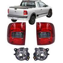 Kit Lanterna Fume + Farol Auxiliar Milha Saveiro G5 09 Á 13