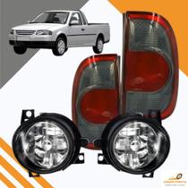 Kit Lanterna Fumê Saveiro G4 06 Á 11+ Farol Auxiliar De Milha