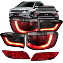 Kit Lanterna LED Compass 17 18 19 20 21 Canto Mala Refletor