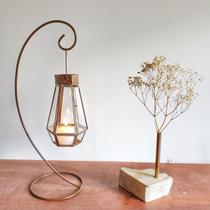 Kit Lanterna Marroquina Porta Velas Decorativas + Suporte Kit Lanterna Marroquina Porta Velas Decorativas + Suporte