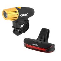 Kit lanterna para bike em led frontal e traseira - vonder