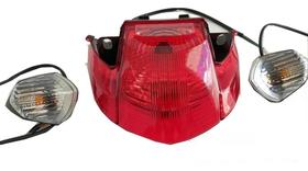 Kit Lanterna Pisca Jet Shineray Wuyang Sinaleira Dianteiro Traseiro Sport 50cc 125cc