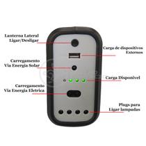 Kit Lanterna Placa Solar Carregador Portatil Energia Emergência Painel Lampadas Acampamento Camping