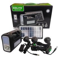 Kit Lanterna Placa Solar Carregador Portatil Energia Nº 13