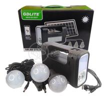 Kit Lanterna Placa Solar Carregador Portatil Energia Nº 9