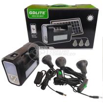 Kit Lanterna Placa Solar Carregador Portatil Energia Kit Lanterna Placa Solar Carregador Portatil Energia