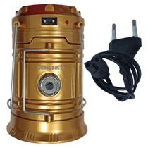 Kit Lanterna Recarregavel Led C/ Lampiao Led Solar C/ Usb 2 Un - BOMVINK