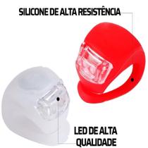 Kit Lanterna Traseira + Farol Dianteiro Led Silicone Pedal