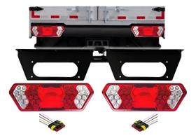 Kit Lanterna Traseira Guerra Asx BIVOLT COM SUPORTE ACOMPANHA CHICOTE