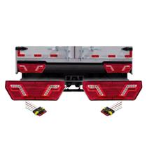 Kit Lanterna Traseira Guerra Universal 24V Led Com Chicotes