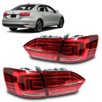 Kit Lanterna Traseira Jetta 2011 2012 2013 2014 Com Led