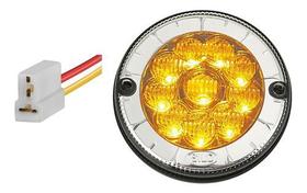 KIT Lanterna Traseira Seta Pisca 10 LED 24 volts 125mm com Conector - Ônibus Caio Marcopolo Caminhão