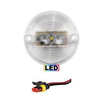 KIT Lanterna Vigia Ônibus 70mm LED BIVOLT Cristal +Conector KIT Lanterna Vigia Ônibus 70mm LED BIVOLT Cristal +Conector