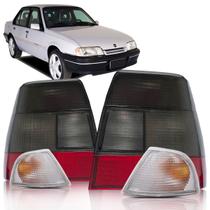 Kit Lanternas Monza Tubarão Fumê + Piscas Cristal Modelo Arteb 1991 à 1996