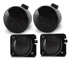 Kit Lanternas Pisca Seta Led Fumê Jeep Wrangler Jk 2007-2017