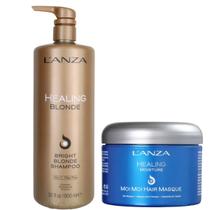 Kit LAnza Healing Blonde Shampoo 950ml e Máscara Moi Moi