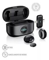 Kit Lapela Original Fam 2 em 1 Microfone Entrada Tipo C E lightning Kit Lapela Original Fam 2 em 1 Microfone Entrada Tipo C E lightning