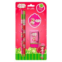 Kit Lápis com 4 ítens - Moranguinho - Skypaper Kit Lápis com 4 ítens - Moranguinho - Skypaper