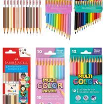 Kit Lápis De Cor 10 Pastel 12 Multicolor C/ 12 Tons De Pele Caras & Cores Kit Lápis De Cor 10 Pastel 12 Multicolor C/ 12 Tons De Pele Caras & Cores