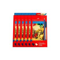 Kit Lápis de Cor 12 cores - 6 Peças - Faber Castell
