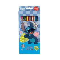 Kit Lápis de Cor 12 Cores Stitch MOLIN