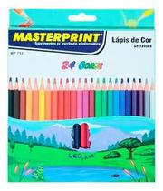 Kit lápis de cor 24 cores c/ 6 caixas