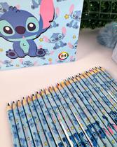 Kit Lápis De Cor 24 Cores Lilo & Stitch LAP24C