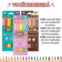 Kit Lápis De Cor Colorido Pastel Tons De Pele Multicolor - Escolha Seu Kit Kit Lápis De Cor Colorido Pastel Tons De Pele Multicolor - Escolha Seu Kit