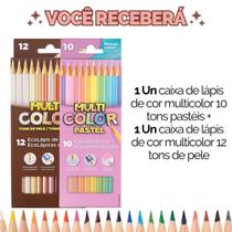 Kit Lápis De Cor Colorido Pastel Tons De Pele Multicolor - Escolha Seu Kit Kit Lápis De Cor Colorido Pastel Tons De Pele Multicolor - Escolha Seu Kit