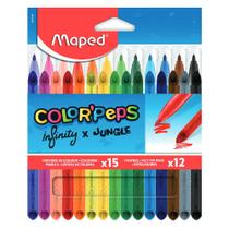 Kit lapis de cor colorpeps infinity 15 cores hidrocor jungle 12 cores 984744