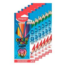 Kit Lápis de Cor Colorpeps Strong 12 cores - 6 Peças - Maped Kit Lápis de Cor Colorpeps Strong 12 cores - 6 Peças - Maped