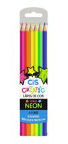 Kit Lápis de Cor Criatic Cis 6 Cores Neon