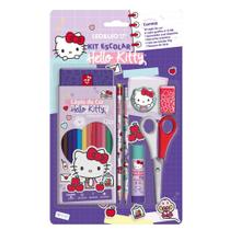 Kit Lapis De Cor E Material Escolar Hello Kitty Itens Aula