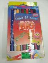 Kit Lápis de cor LeoELeo 24cores jumbo com apontador