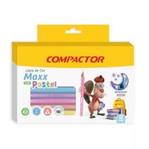 Kit Lápis De Cor Maxx C/12 Cores Pastel Compactor