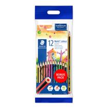 Kit Lápis de Cor Staedtler Noris Colour 12 Cores + 2 Peças