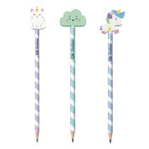 Kit Lápis de Escrever Fantasia Mundo dos Sonhos 3 Unidades - Cis Kit Lápis de Escrever Fantasia Mundo dos Sonhos 3 Unidades - Cis