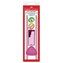 Kit Lápis De Escrever Preto n.2 Apontador Borracha Faber Castell