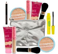 Kit Lapis De Olho Rímel Base Liquida Corretivo Pele Negra