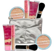 Kit Lapis De Olho Rímel Base Liquida Corretivo Pele Negra