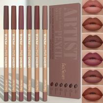 KIT Lápis Delineador Labial Fosco com 6 peças de longa duração KIT Lápis Delineador Labial Fosco com 6 peças de longa duração